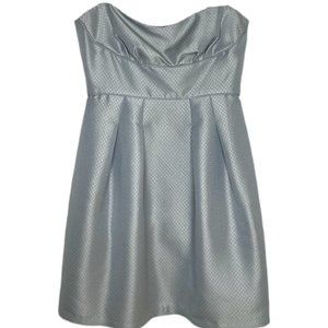 BCBG MaxAzria Silver Gray Strapless Cocktail Mini Dress | Size 6